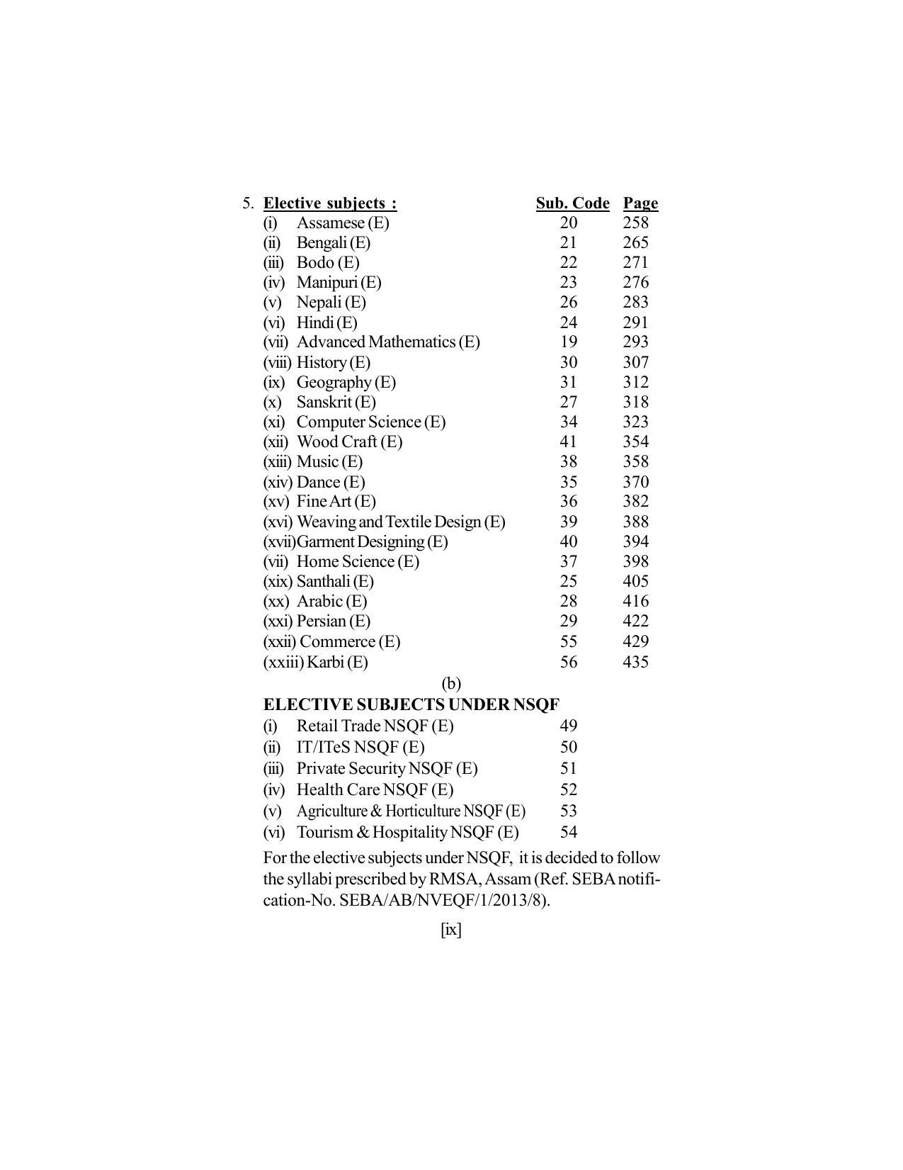 SEBA Class 9 & 10 Syllabus - Page 10