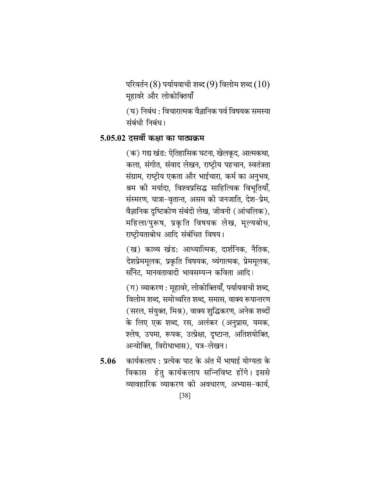 SEBA Class 9 & 10 Syllabus - Page 52