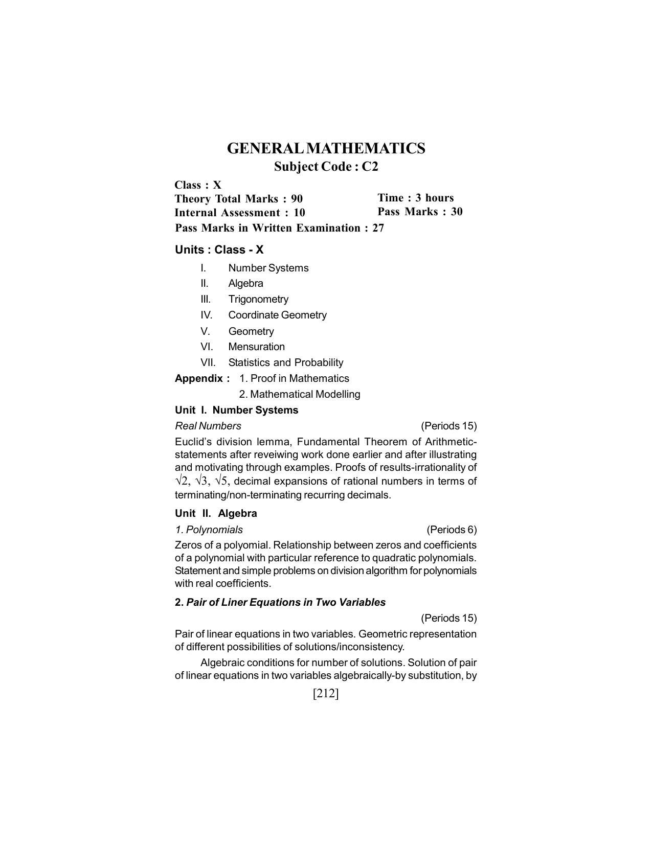 SEBA Class 9 & 10 Syllabus - Page 226