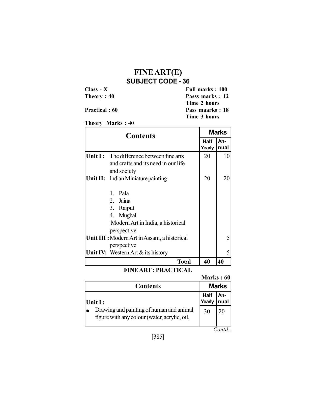 SEBA Class 9 & 10 Syllabus - Page 399