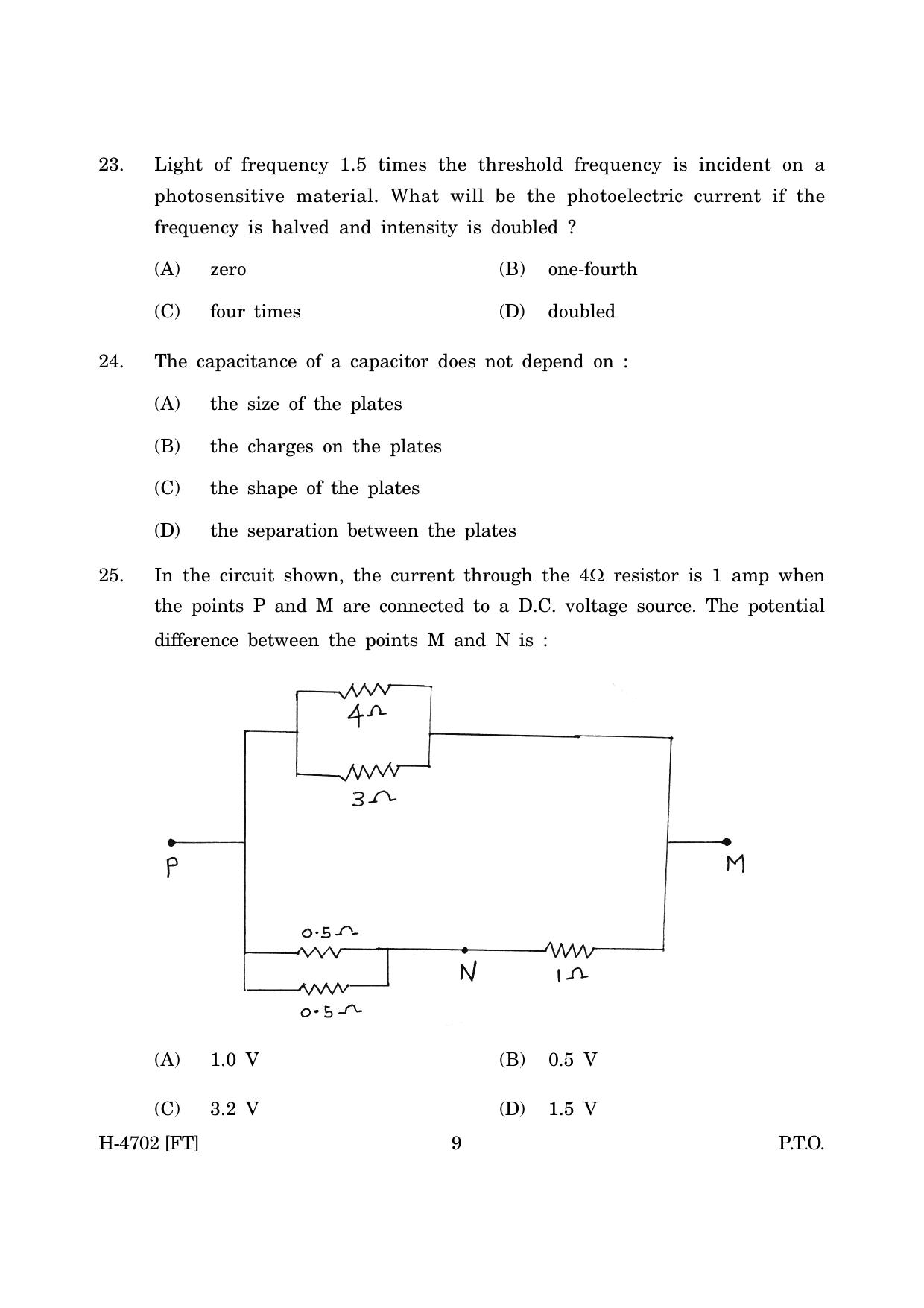 Goa Board Class 12 Physics (November 2022) Question Paper - Page 9