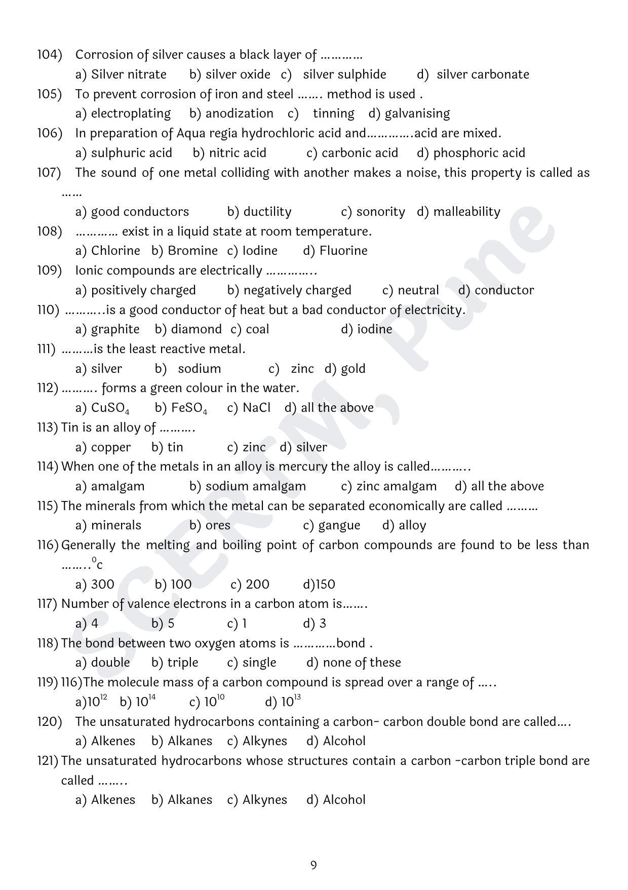 Maharashtra Board Class 10 Science Part I (English Medium) 2023 Question Bank - Page 9