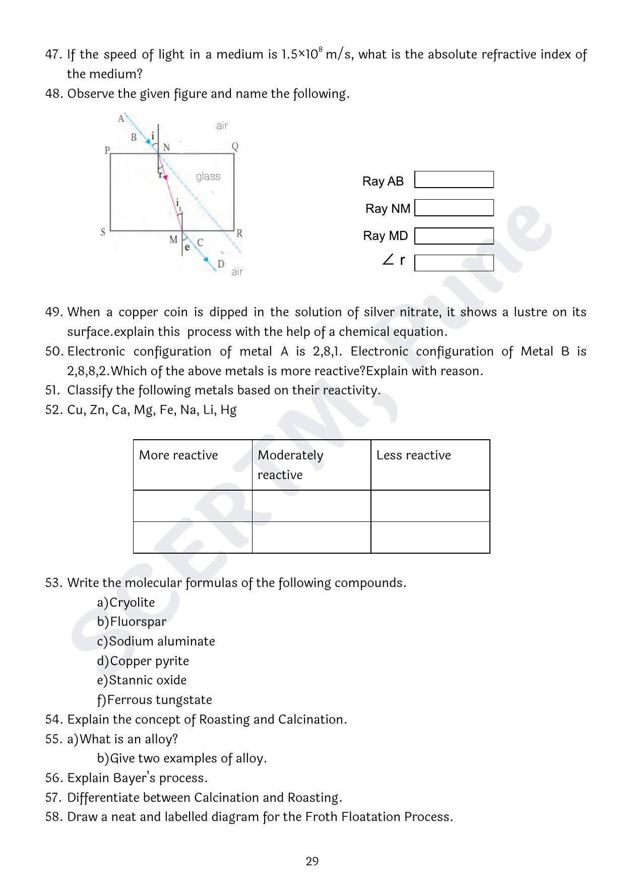 Maharashtra Board Class 10 Science Part I (English Medium) 2023 Question Bank - Page 29