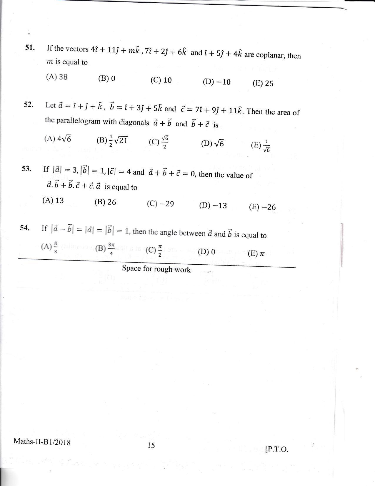 KEAM Paper II 2018 Question Paper - Page 15