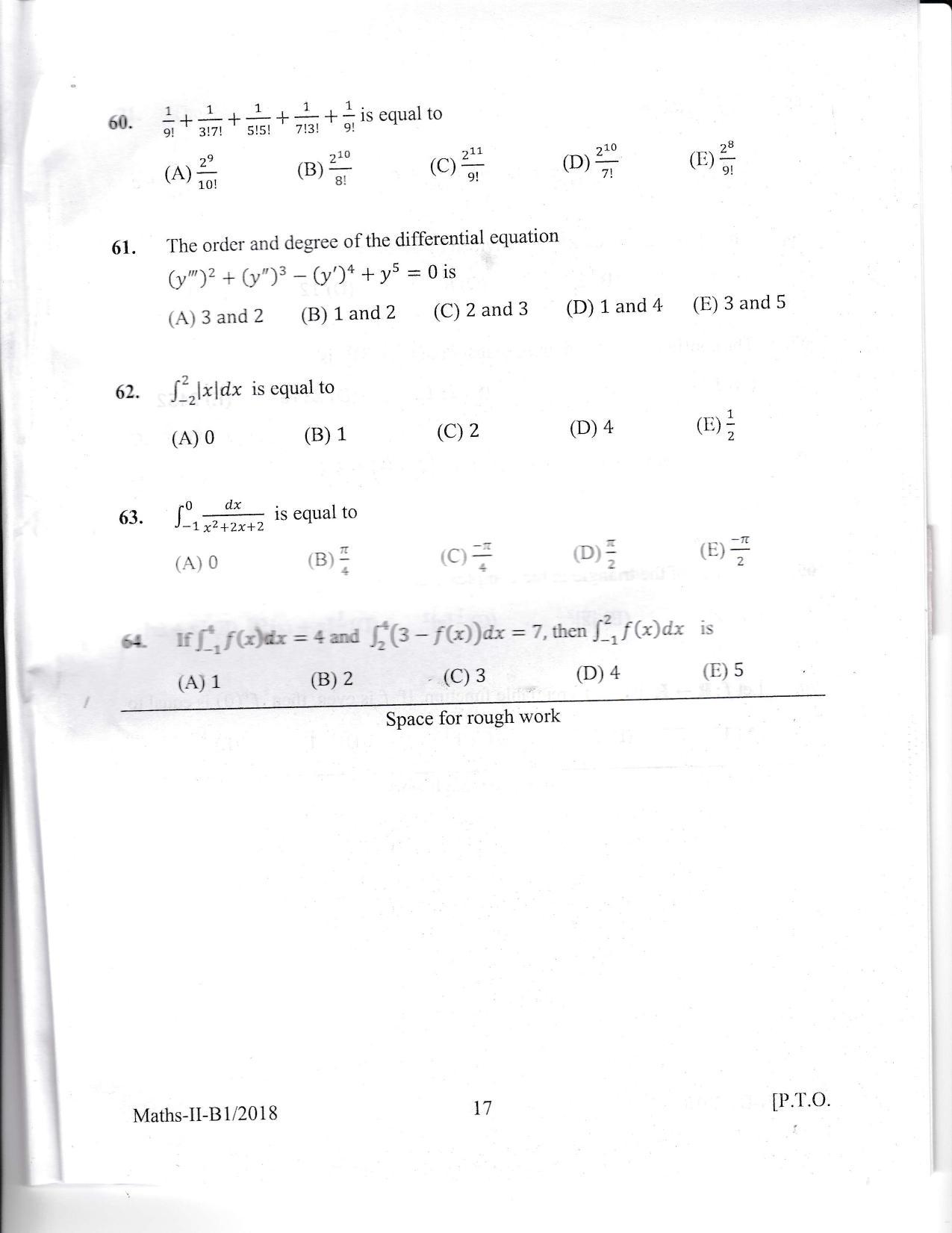 KEAM Paper II 2018 Question Paper - Page 17