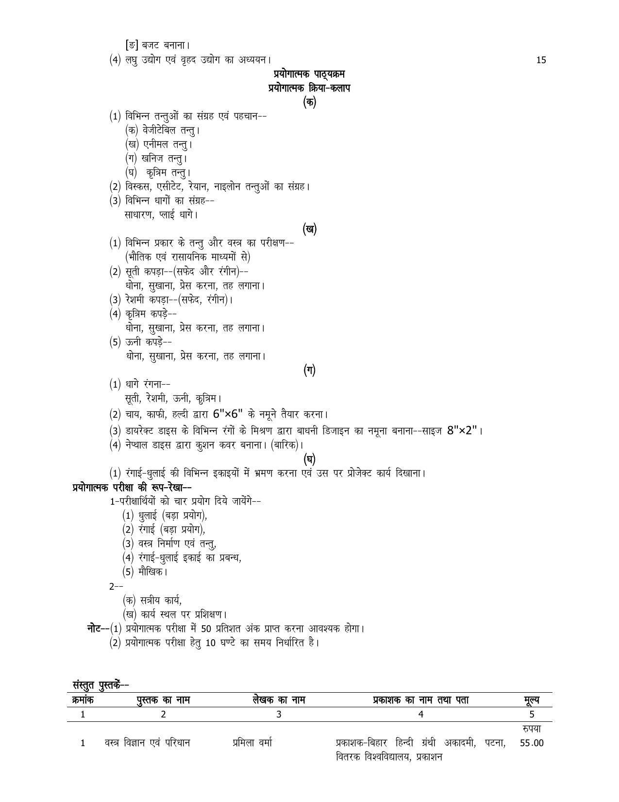 UP Board 11th Syllabus Trade-4 Laundry & Dyeing - Page 3