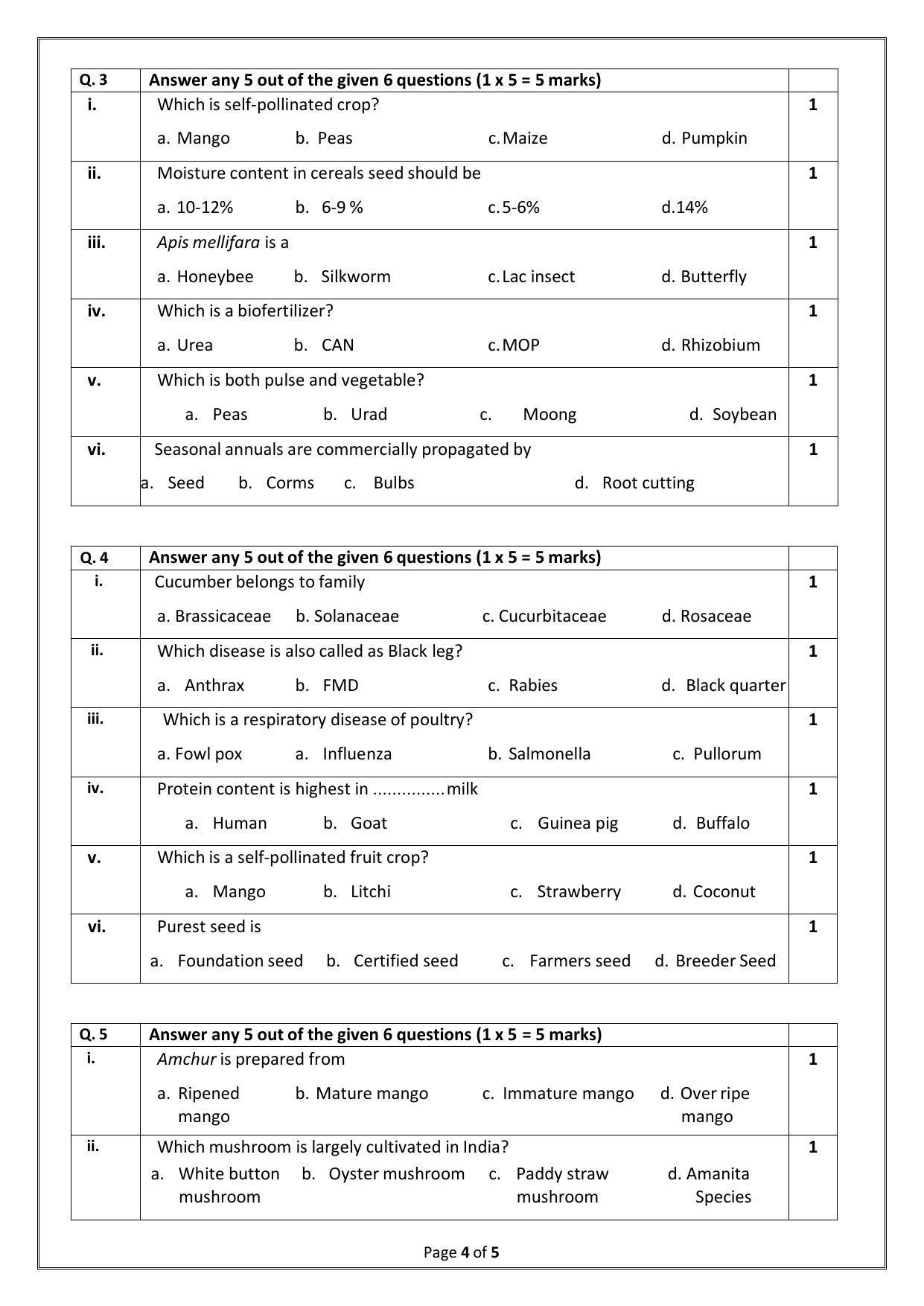 CBSE Class 10 (Skill Education) Agriculture Sample Papers 2023 - Page 4