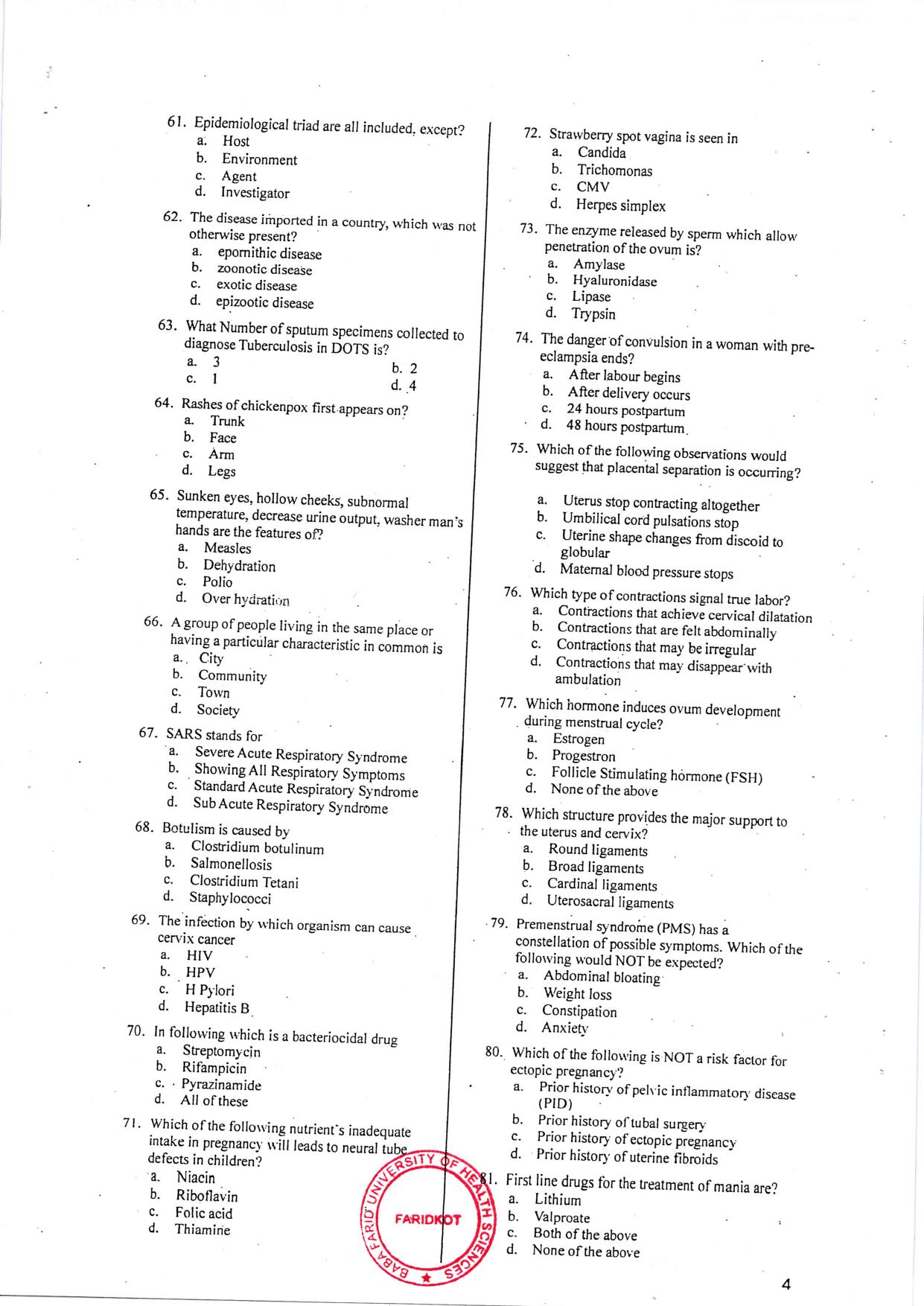 PPBNET 2025 Question Paper & Answer Key - Page 4