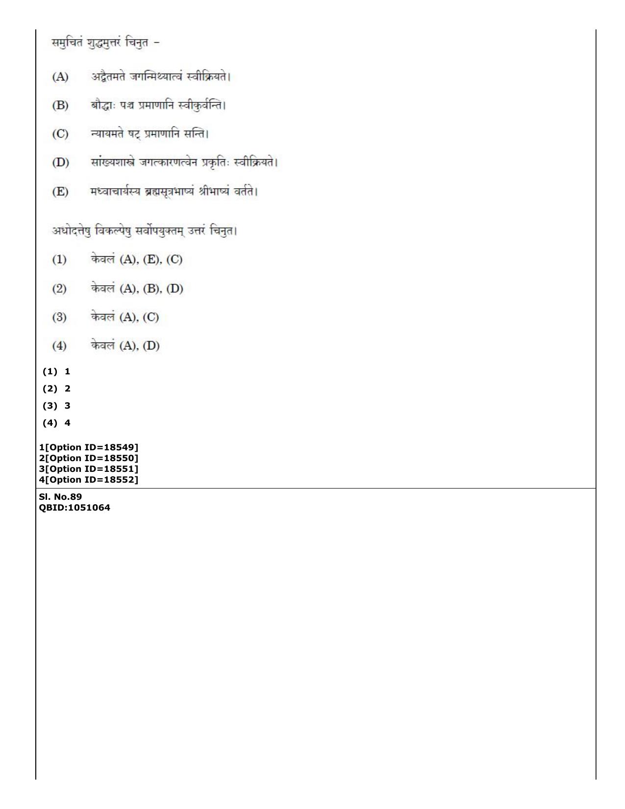 CUET (PG) 2022: PGQP-48 Vedanta, Nyaya etc (07-09-2022) Question Paper - Page 53
