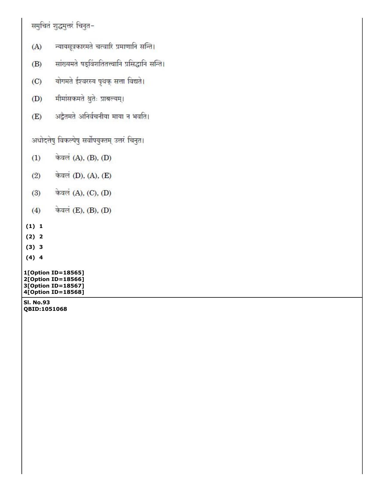 CUET (PG) 2022: PGQP-48 Vedanta, Nyaya etc (07-09-2022) Question Paper - Page 57