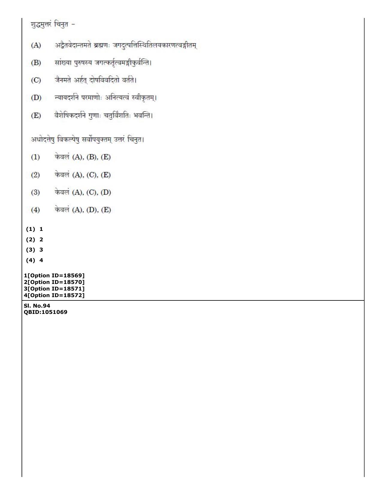 CUET (PG) 2022: PGQP-48 Vedanta, Nyaya etc (07-09-2022) Question Paper - Page 58