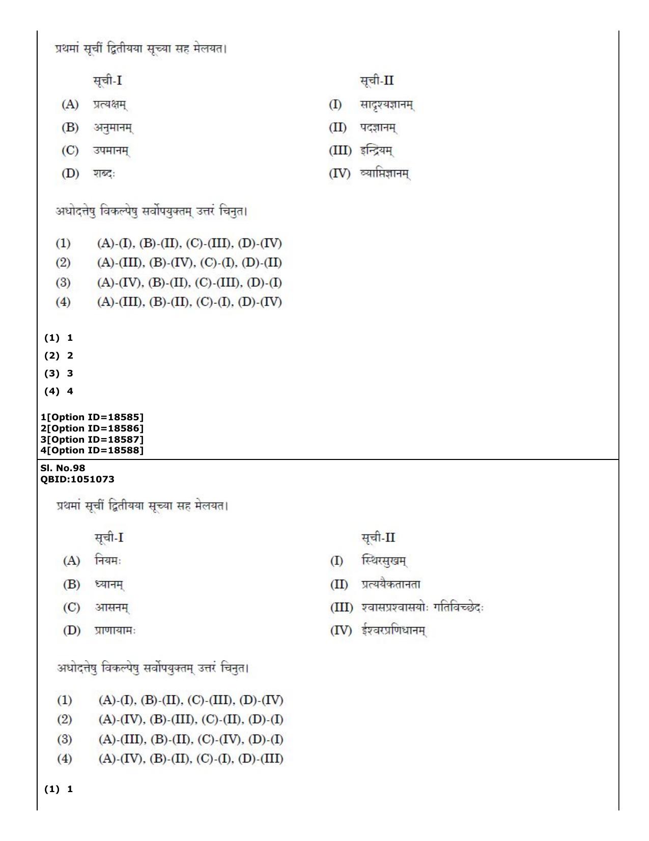 CUET (PG) 2022: PGQP-48 Vedanta, Nyaya etc (07-09-2022) Question Paper - Page 61