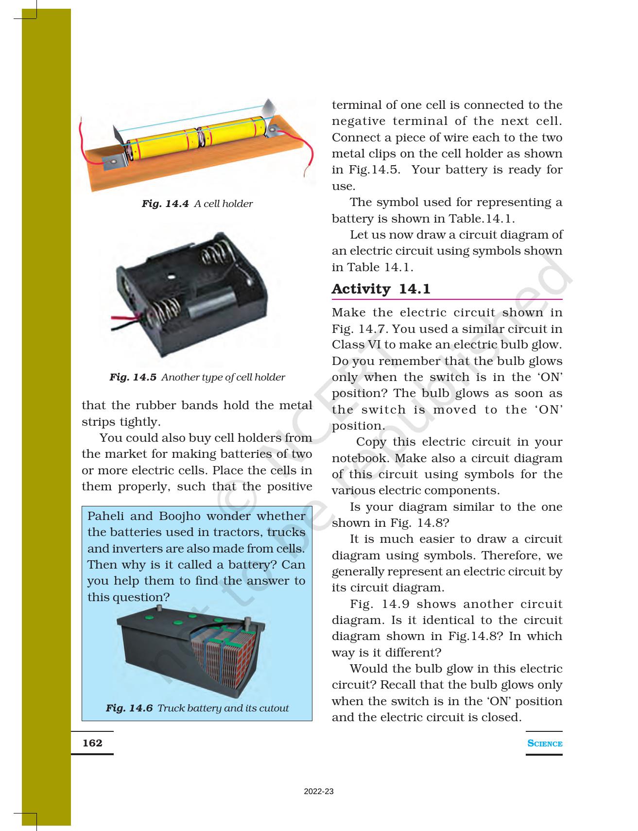 NCERT Book for Class 7 Science: Chapter 14-Electric Current and its Effects - Page 3