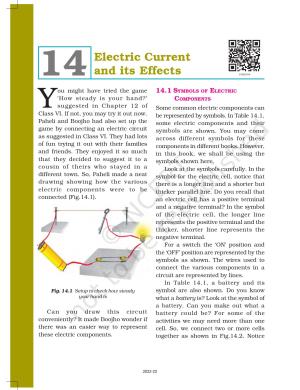 NCERT Book for Class 7 Science: Chapter 14-Electric Current and its Effects