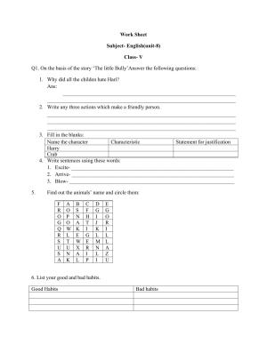 Worksheet for Class 5 Environmental Studies Temperature Zones Assignment