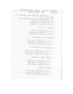 CBSE Worksheets for Class 9 Arabic Assignment 6