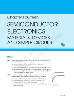NCERT Exemplar Book for Class 12 Physics: Chapter 14 Semiconductor Electronics: Materials, Devices, and Simple Circuits