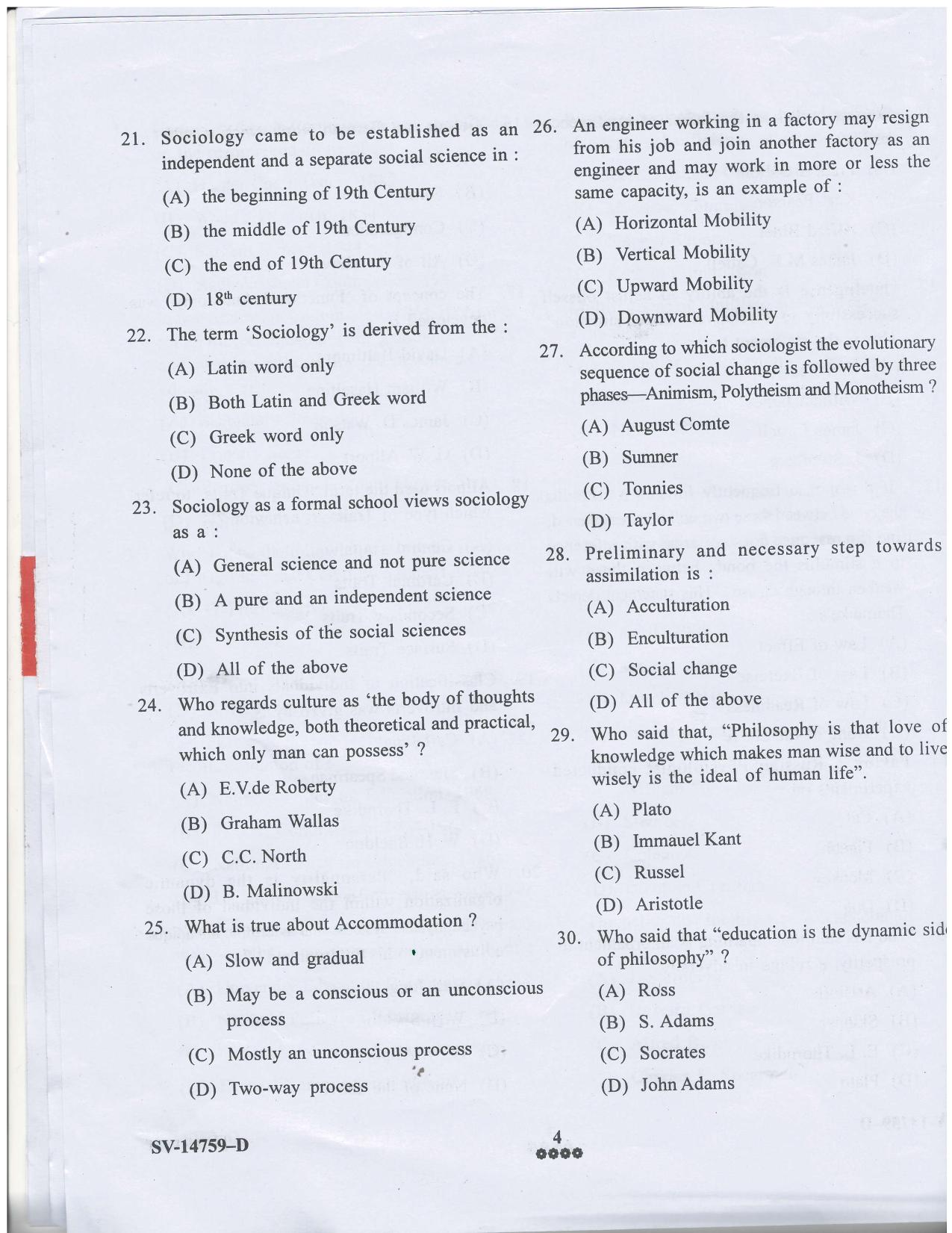 KUET 2023 M.A. Education Question Paper - Page 12