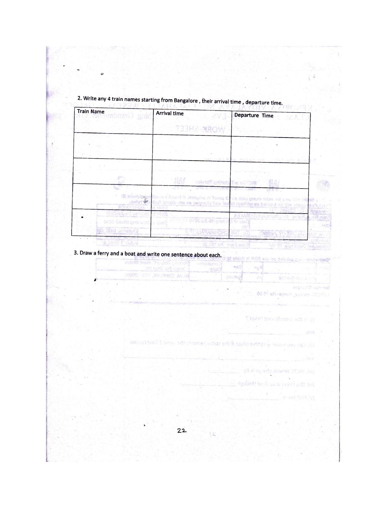 Worksheet for Class 4 Environmental Studies Reaching Grandmothers House Assignment - Page 2