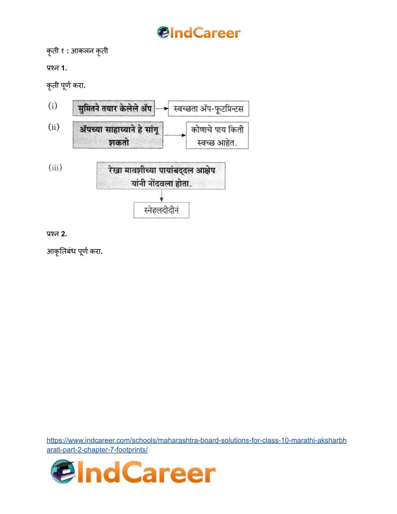 Maharashtra Board Solutions for Class 10- Marathi Aksharbharati (Part- 2): Chapter 7- फूटप्रिन्टस - Page 14