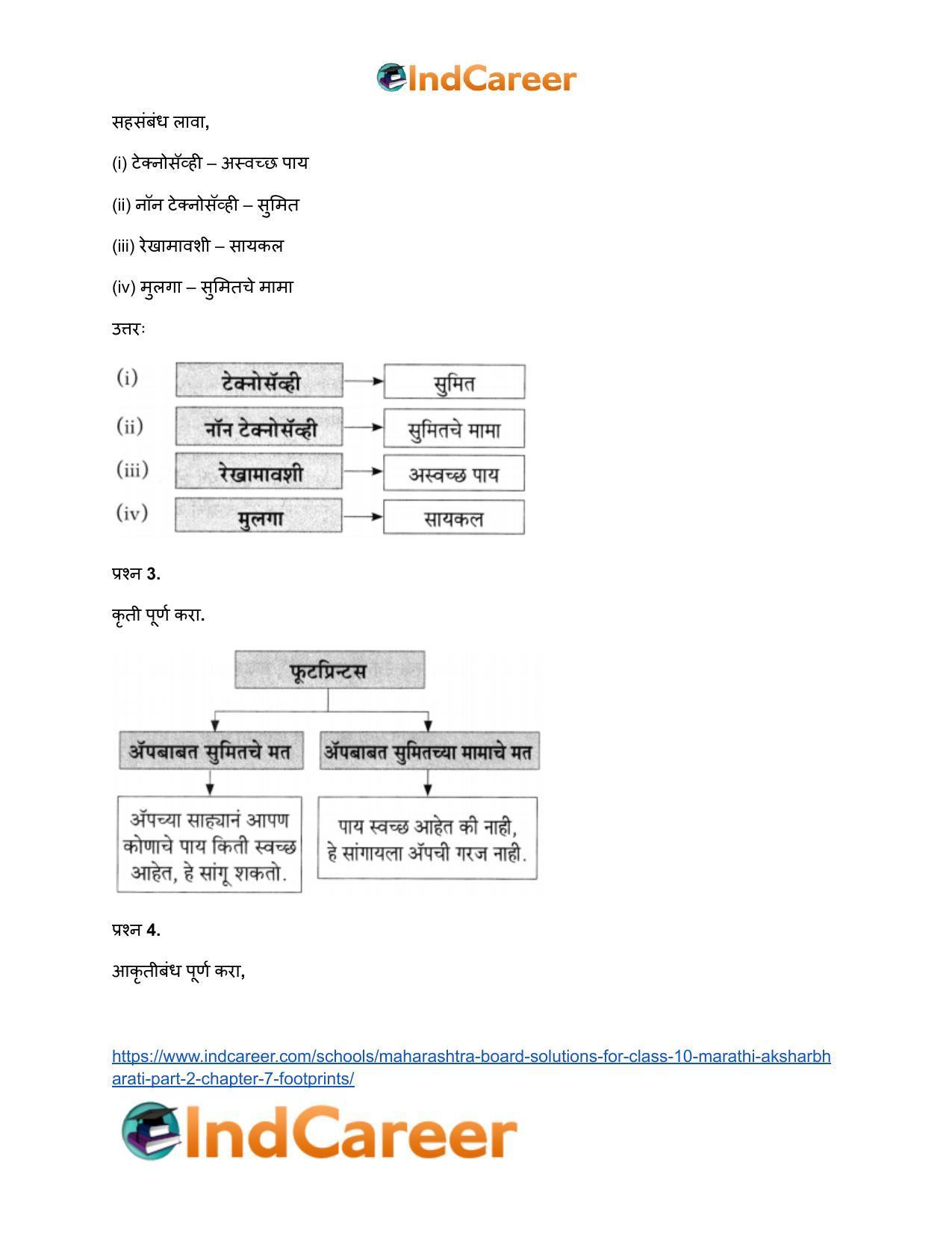 Maharashtra Board Solutions for Class 10- Marathi Aksharbharati (Part- 2): Chapter 7- फूटप्रिन्टस - Page 18