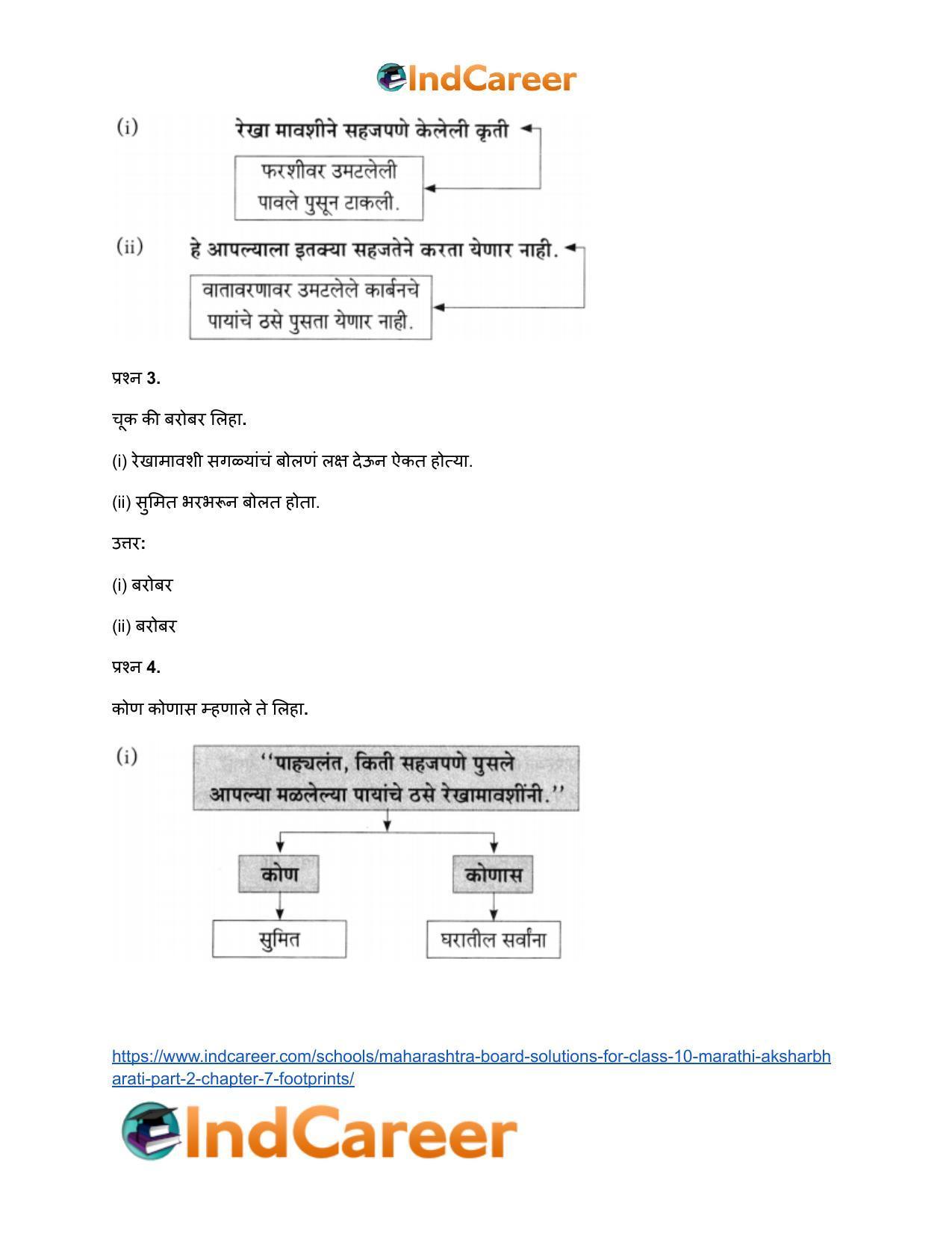 Maharashtra Board Solutions for Class 10- Marathi Aksharbharati (Part- 2): Chapter 7- फूटप्रिन्टस - Page 36