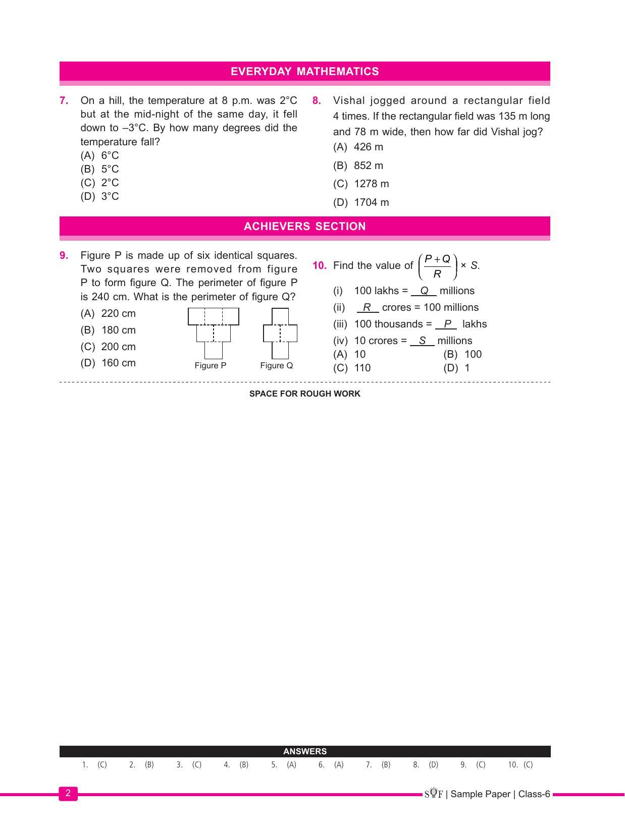 SOF IMO Sample Paper 2023 Class 6 - Page 2