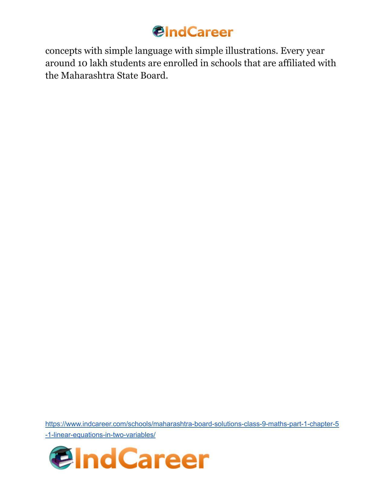 Maharashtra Board Solutions Class 9-Maths (Part 1): Chapter 5.1- Linear Equations in Two Variables - Page 14