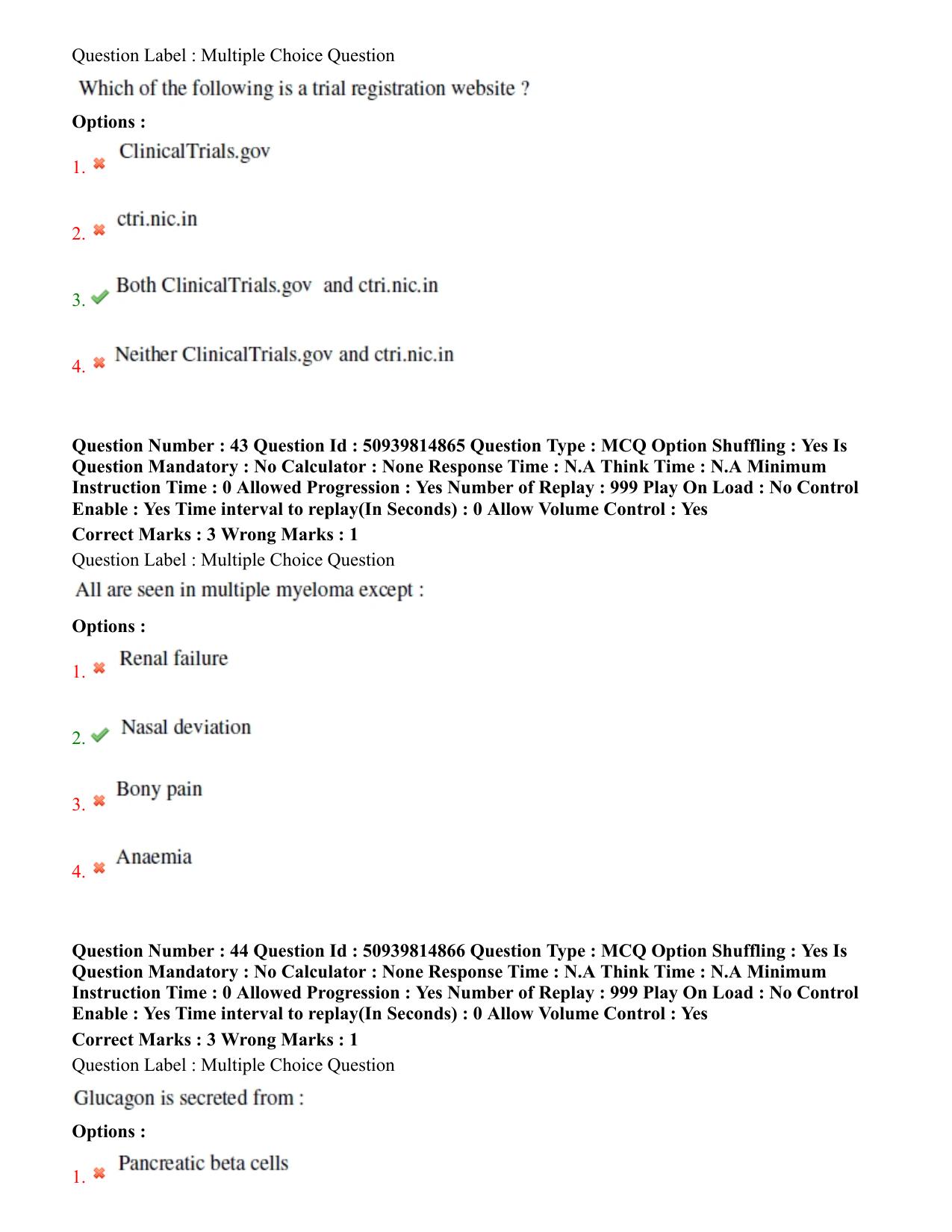 BHU RET Geriatric Medicine 2020 Question Paper  - Page 29