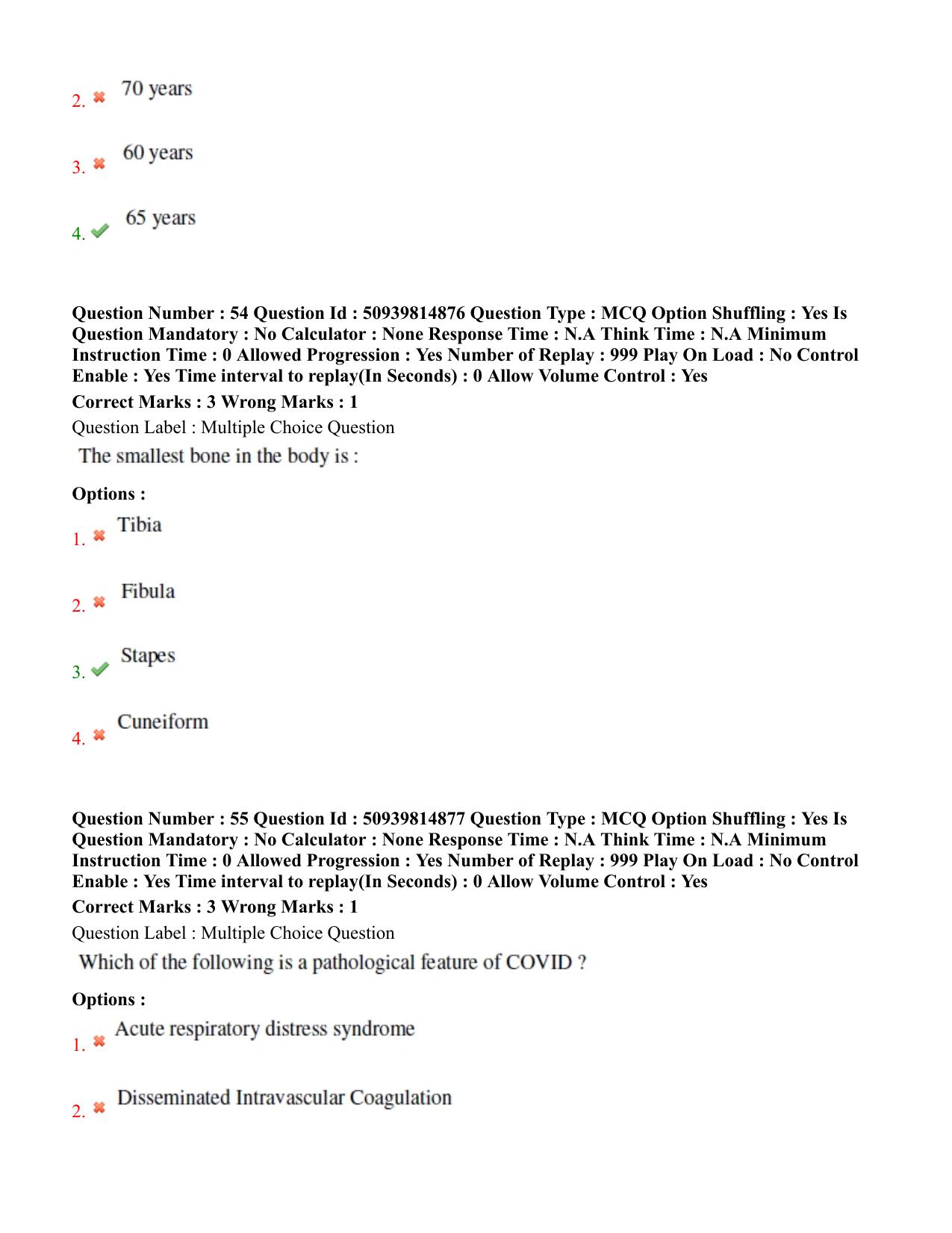 BHU RET Geriatric Medicine 2020 Question Paper  - Page 34