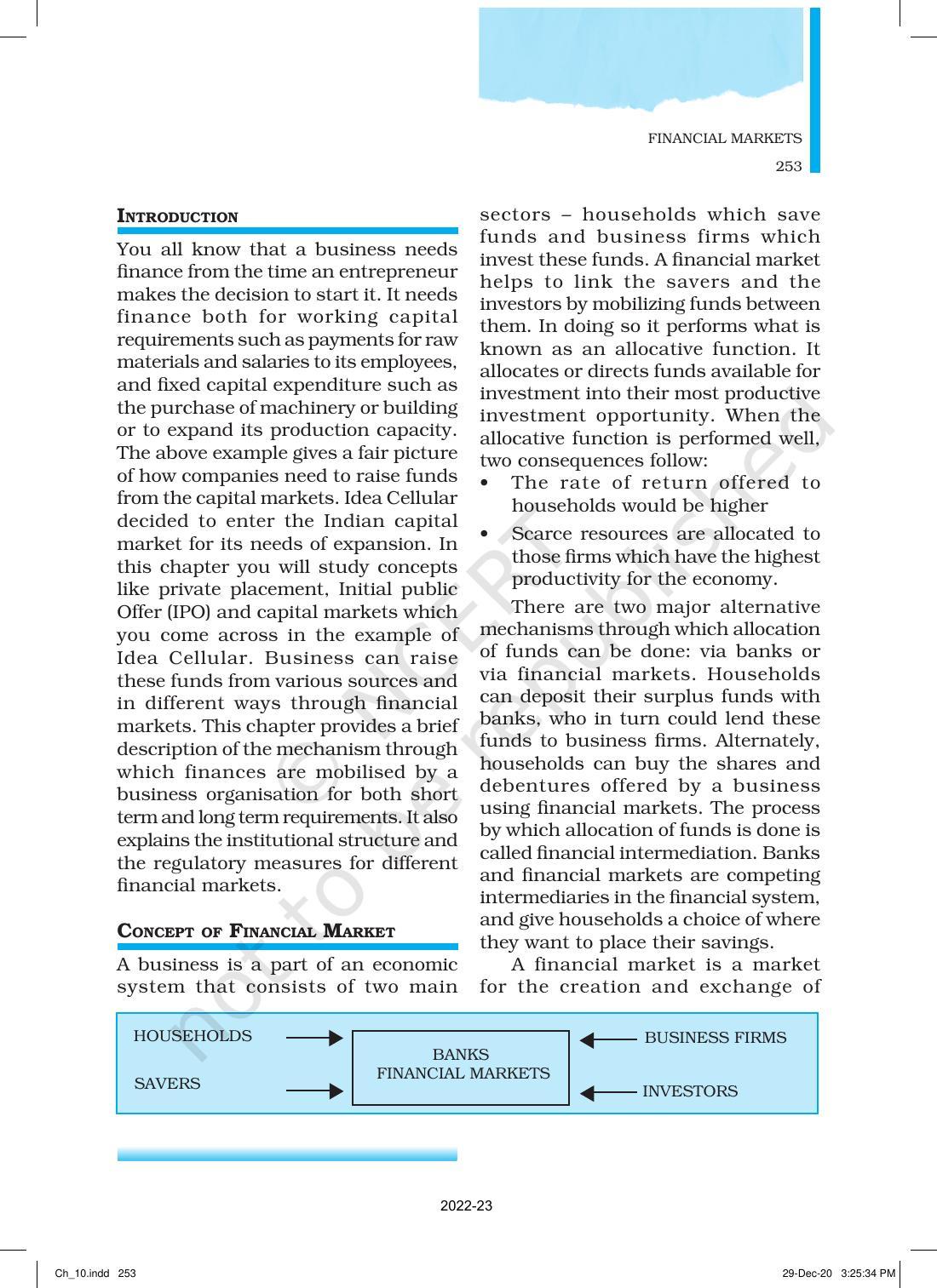 NCERT Book for Class 12 Business Studies Chapter 10 Financial Market - Page 2