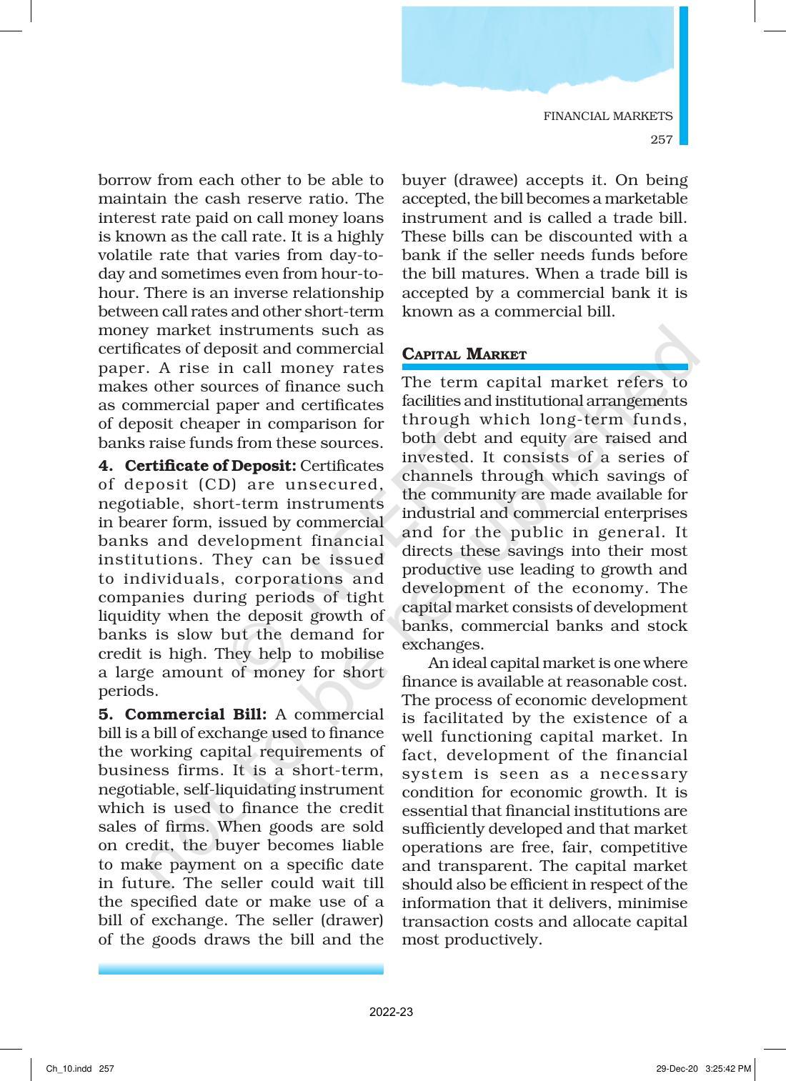 NCERT Book for Class 12 Business Studies Chapter 10 Financial Market - Page 6