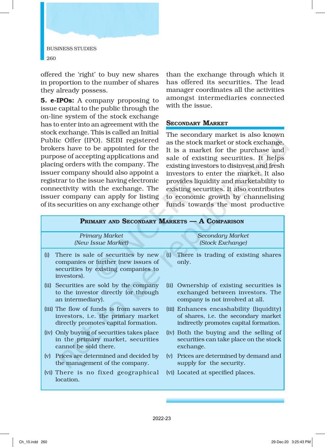NCERT Book for Class 12 Business Studies Chapter 10 Financial Market - Page 9