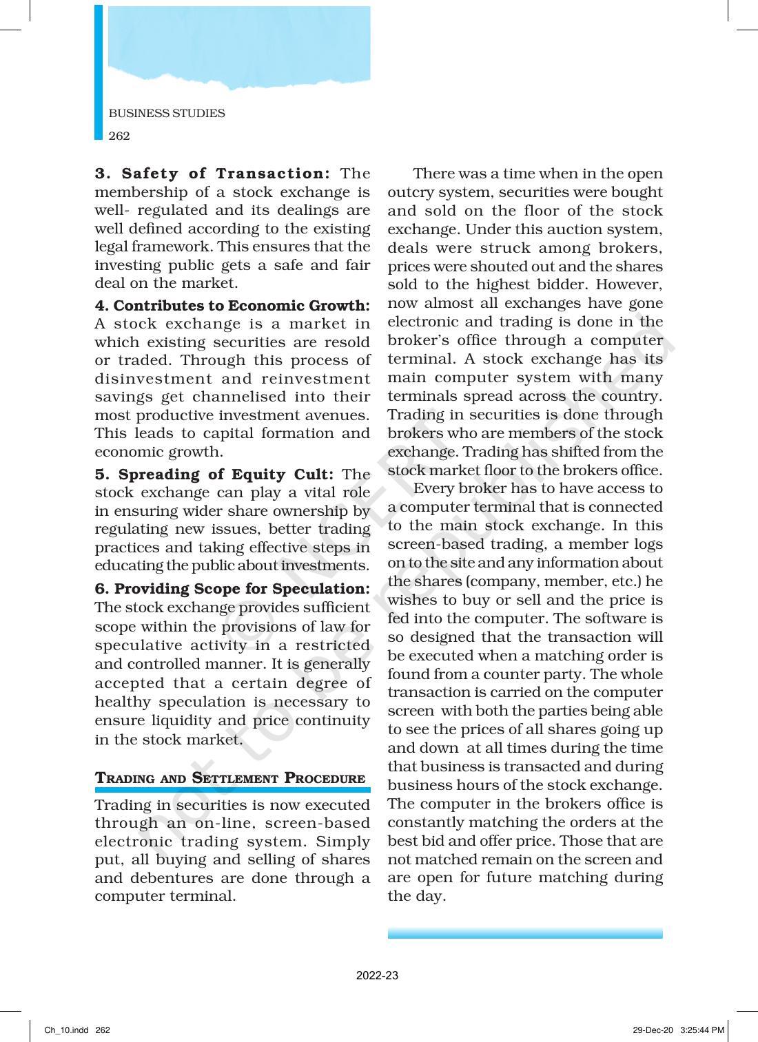 NCERT Book for Class 12 Business Studies Chapter 10 Financial Market - Page 11