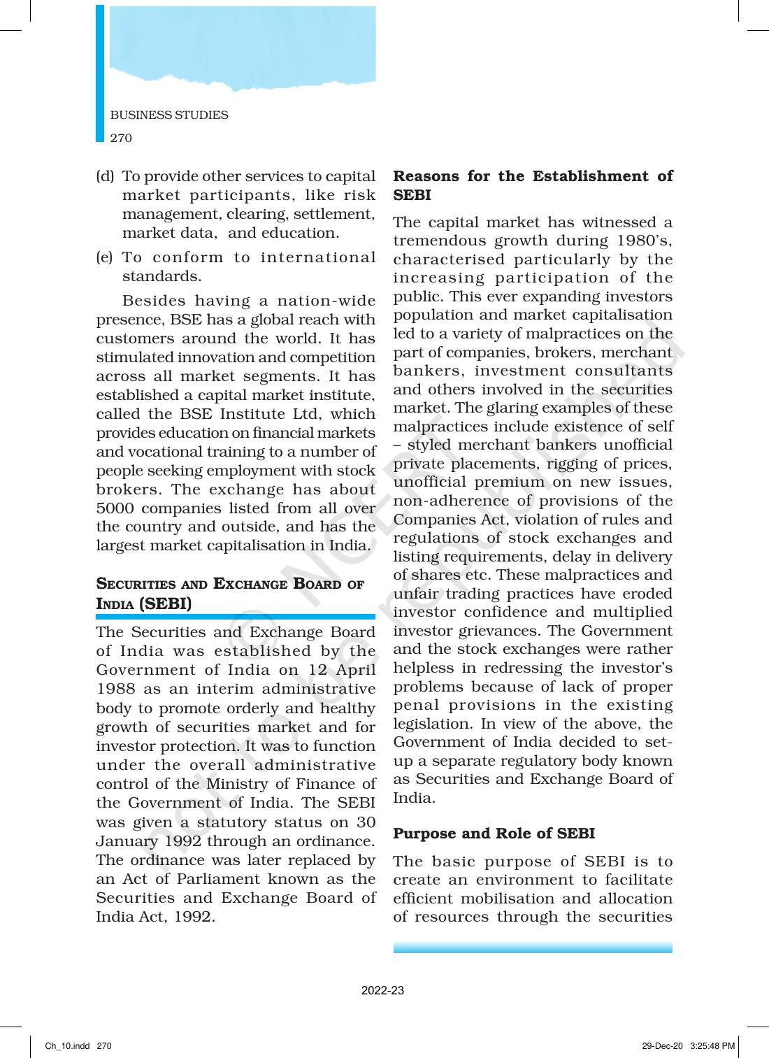 NCERT Book for Class 12 Business Studies Chapter 10 Financial Market - Page 19