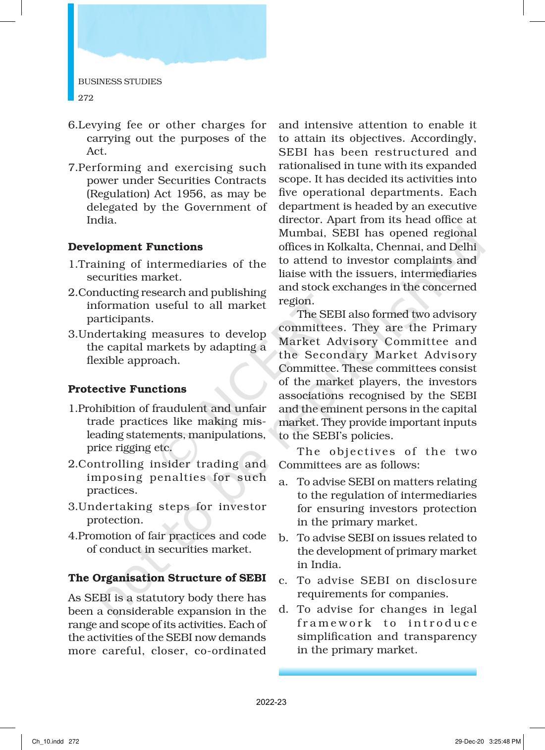 NCERT Book for Class 12 Business Studies Chapter 10 Financial Market - Page 21