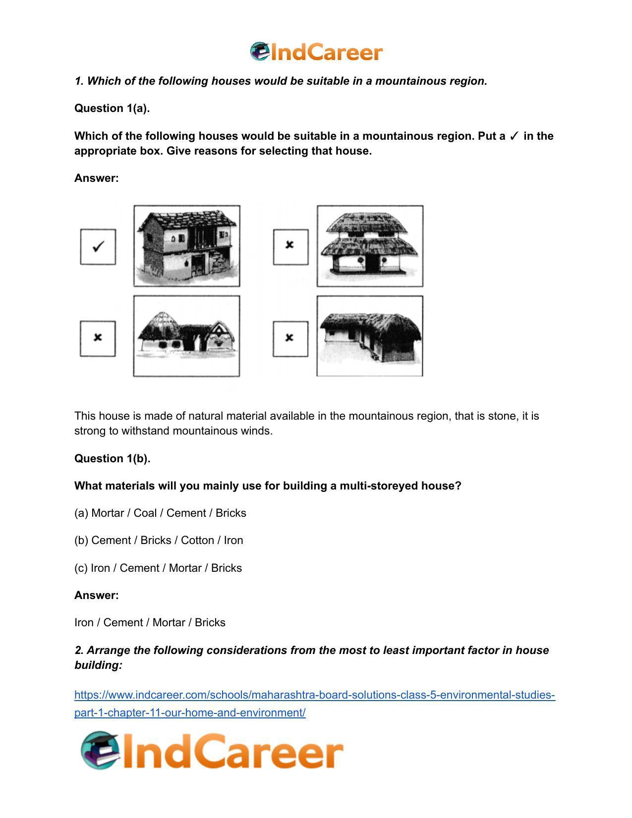 Maharashtra Board Solutions Class 5-Environmental Studies (Part 1): Chapter 11- Our Home and Environment - Page 3