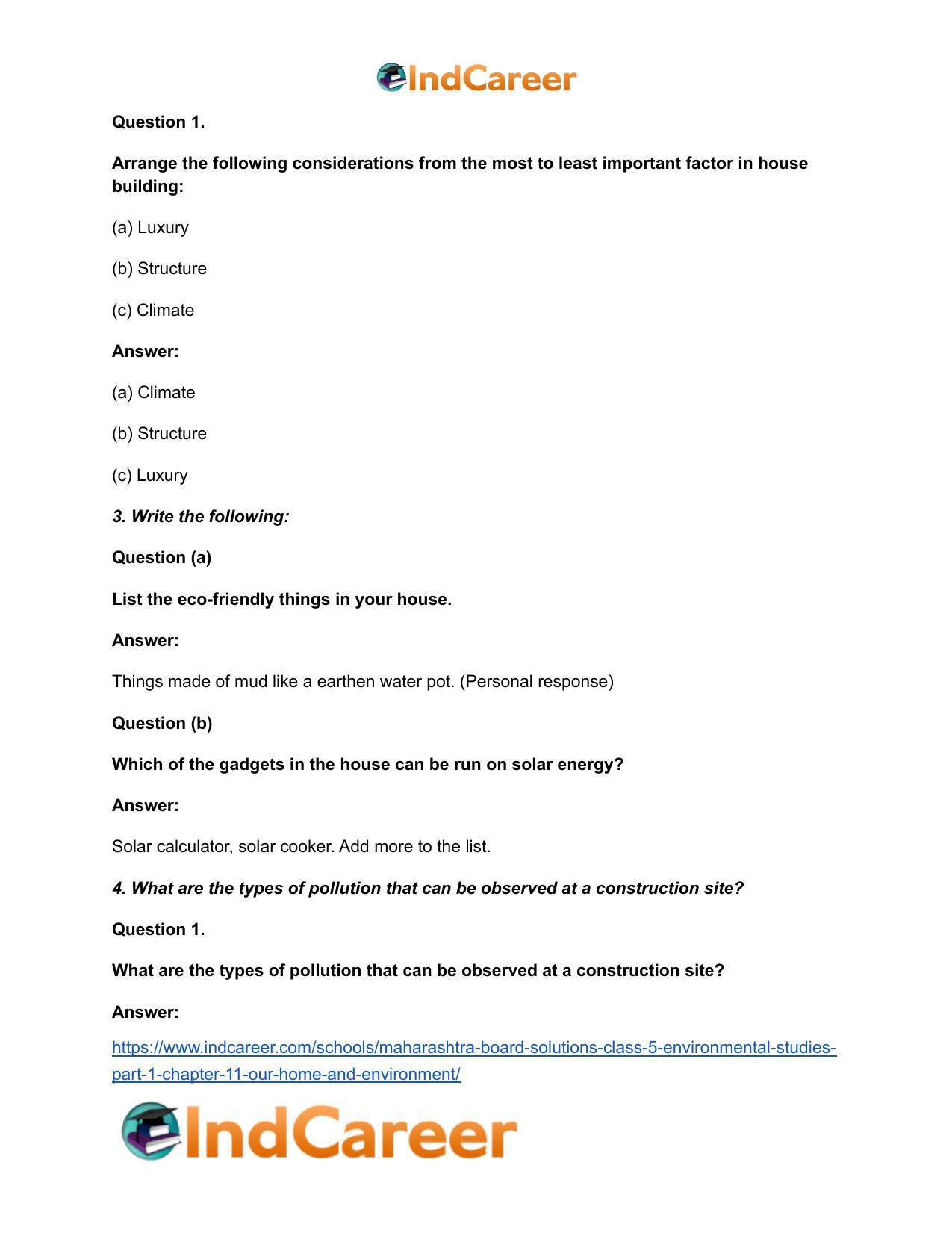 Maharashtra Board Solutions Class 5-Environmental Studies (Part 1): Chapter 11- Our Home and Environment - Page 4