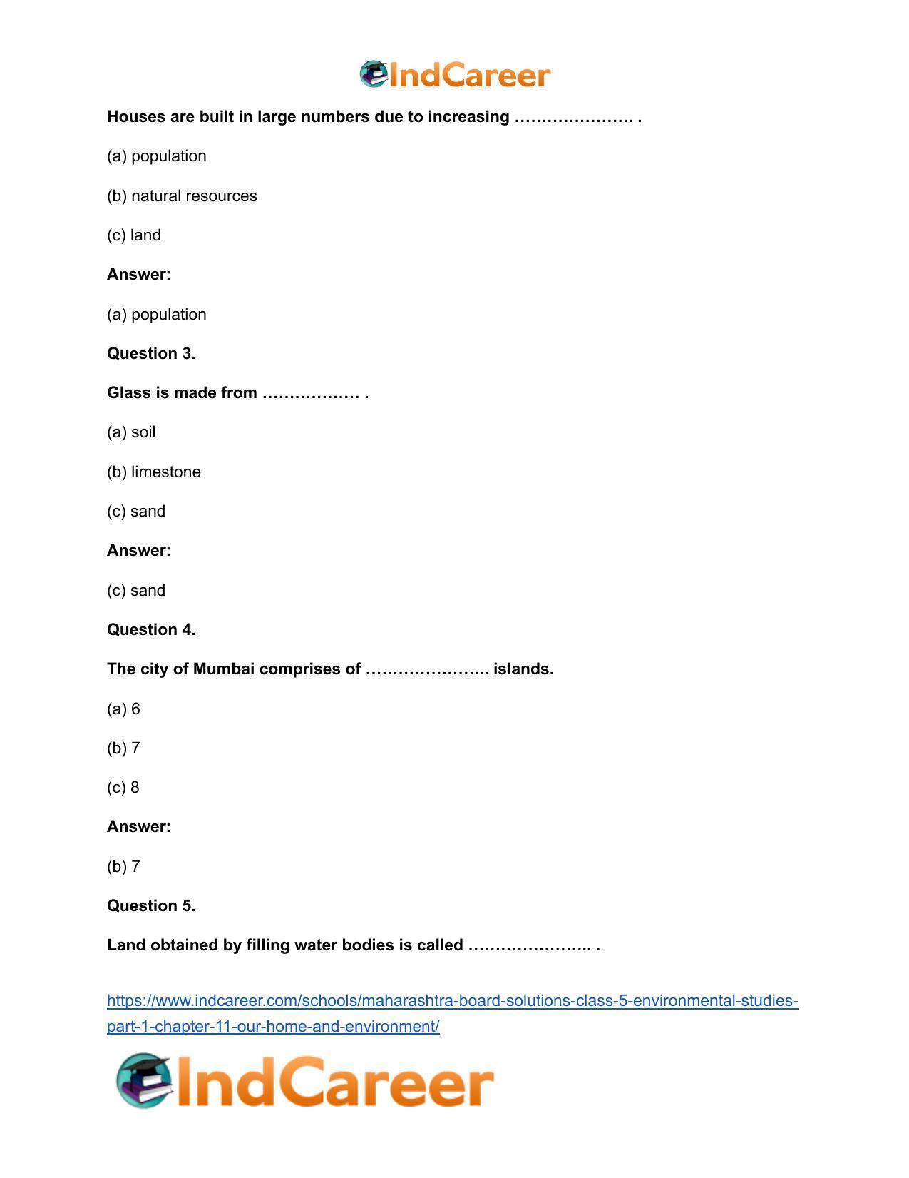 Maharashtra Board Solutions Class 5-Environmental Studies (Part 1): Chapter 11- Our Home and Environment - Page 8