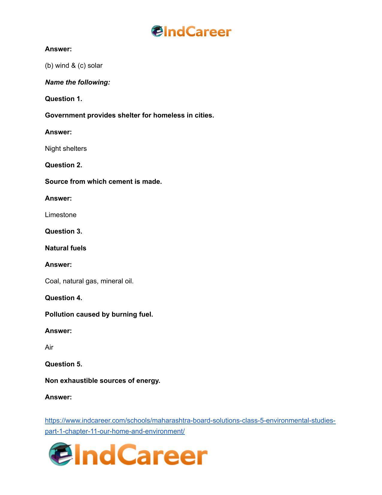 Maharashtra Board Solutions Class 5-Environmental Studies (Part 1): Chapter 11- Our Home and Environment - Page 12