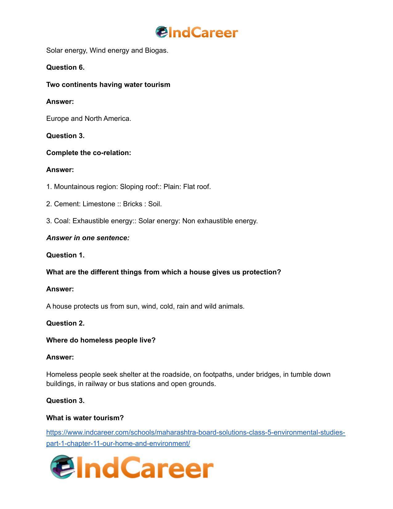 Maharashtra Board Solutions Class 5-Environmental Studies (Part 1): Chapter 11- Our Home and Environment - Page 13