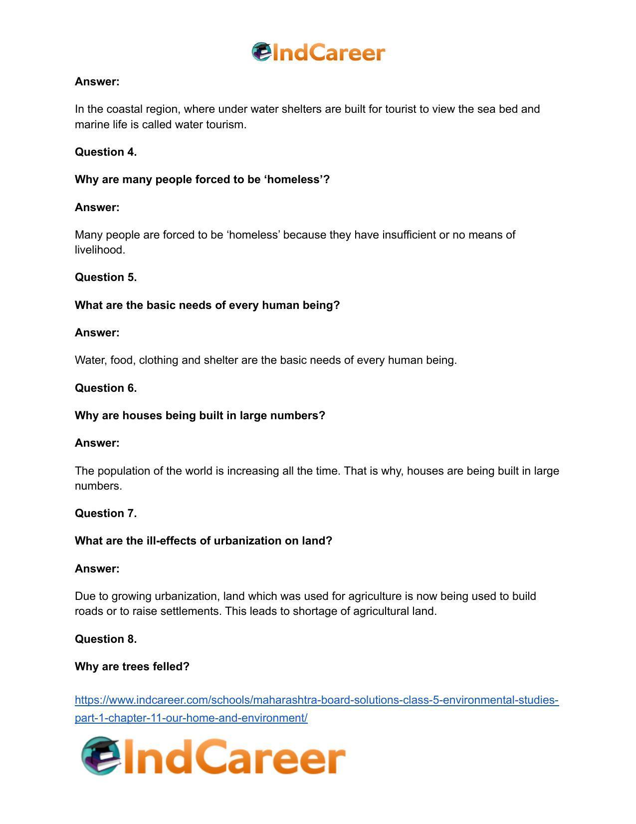 Maharashtra Board Solutions Class 5-Environmental Studies (Part 1): Chapter 11- Our Home and Environment - Page 14