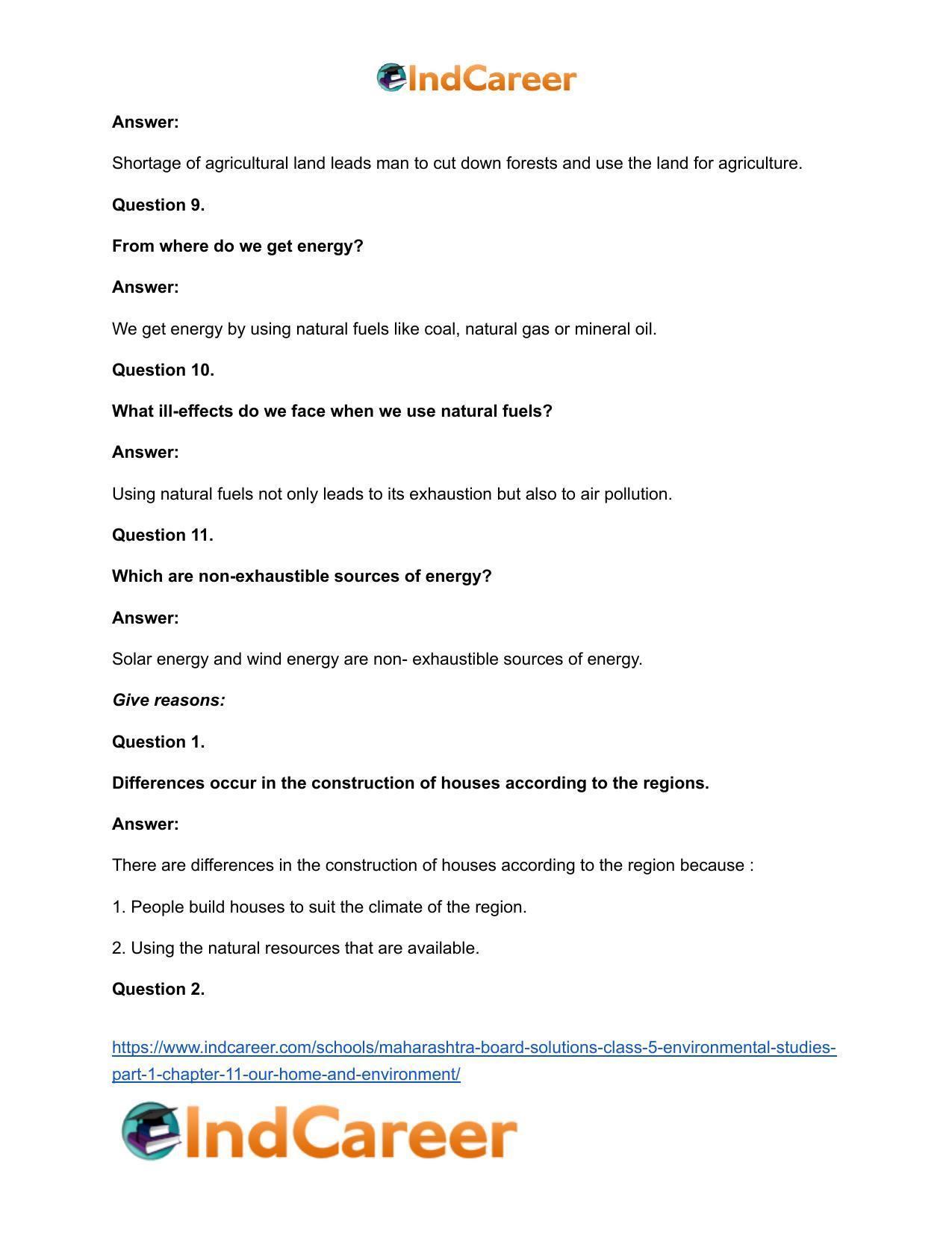 Maharashtra Board Solutions Class 5-Environmental Studies (Part 1): Chapter 11- Our Home and Environment - Page 15