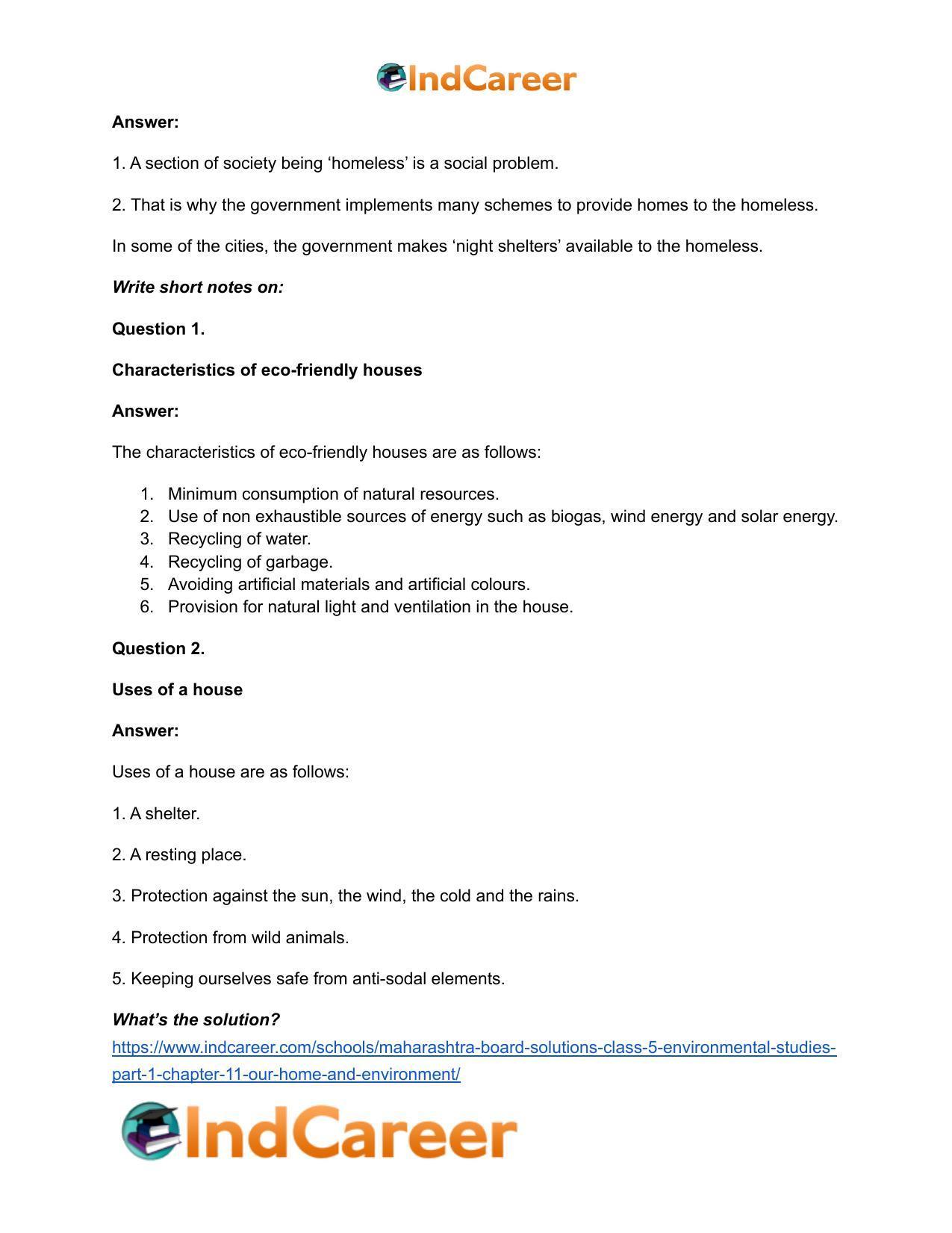 Maharashtra Board Solutions Class 5-Environmental Studies (Part 1): Chapter 11- Our Home and Environment - Page 18