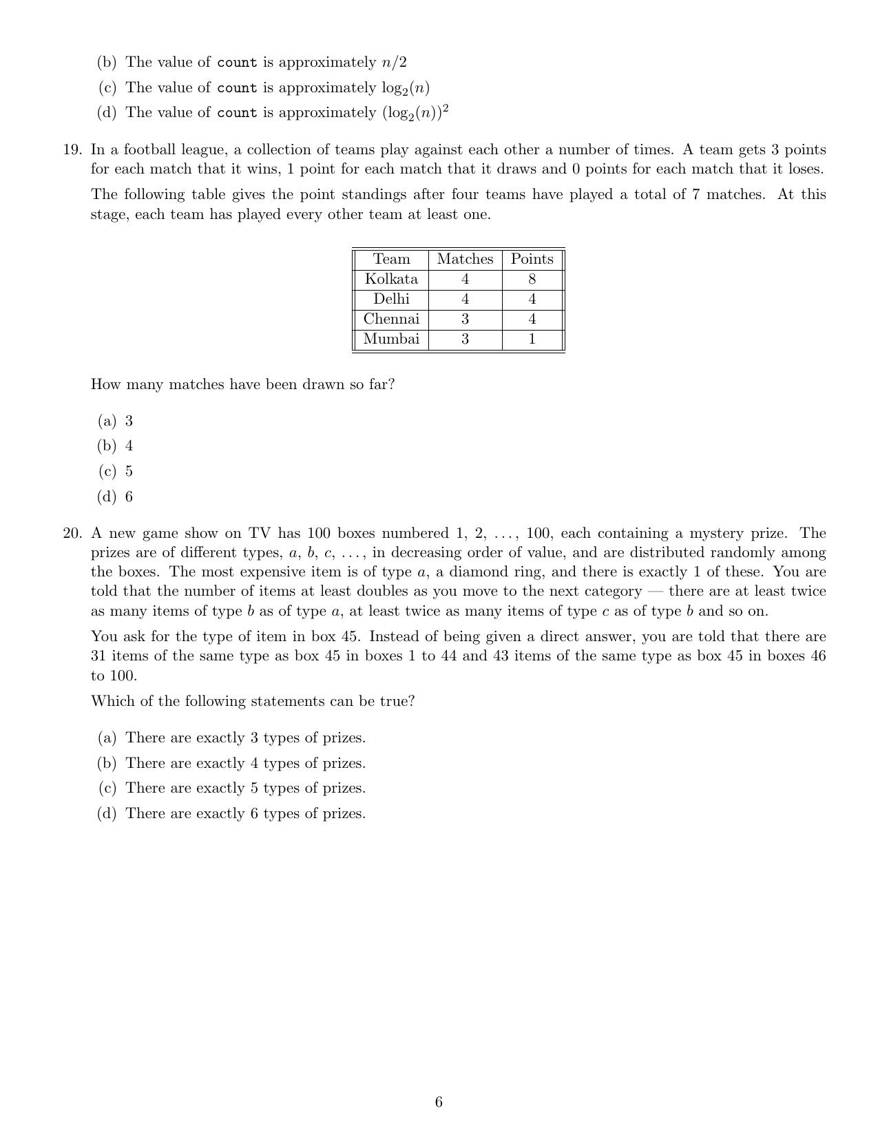 MSc Data Science 2023 Question Paper - Page 6
