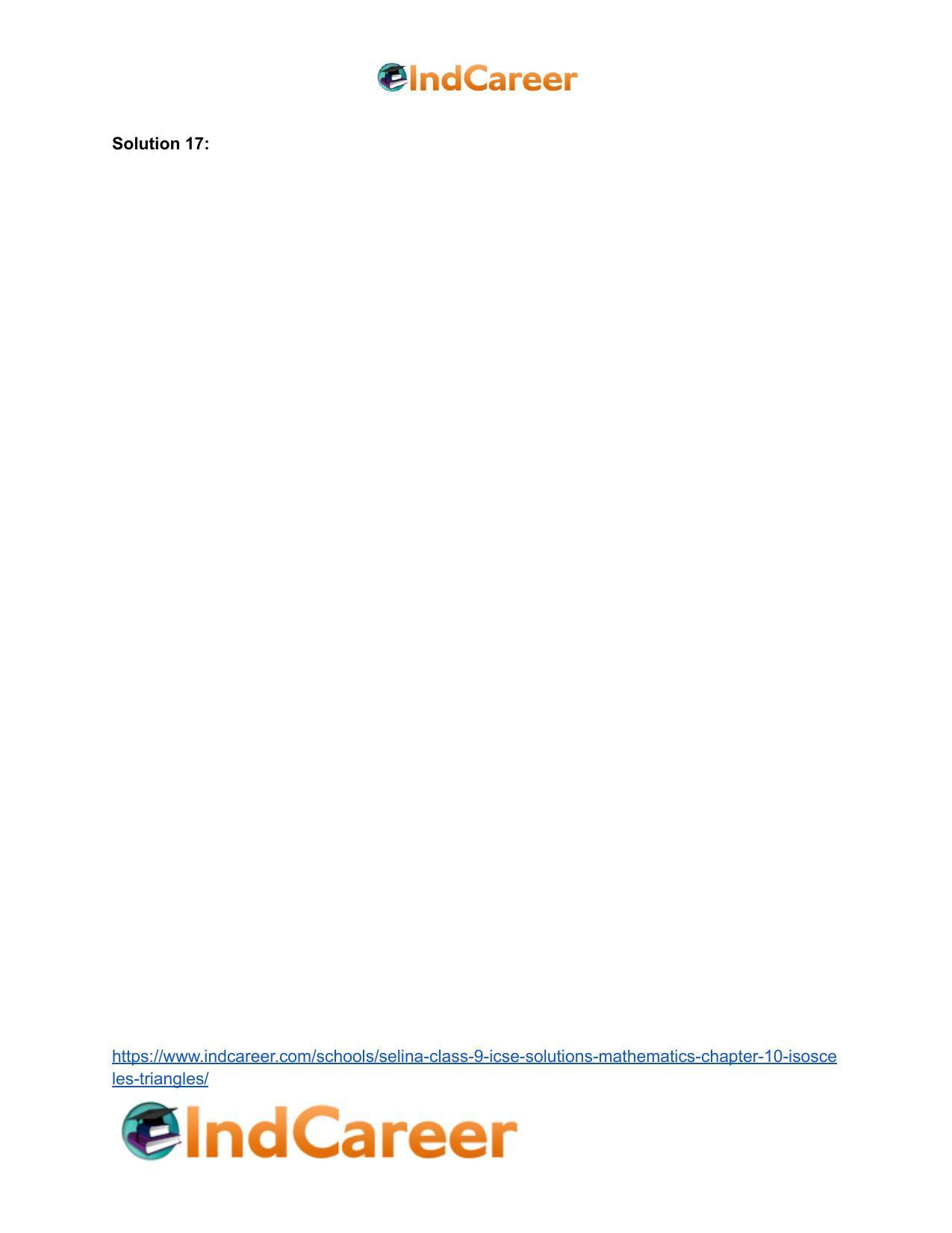 Selina Class 9 ICSE Solutions Mathematics : Chapter 10- Isosceles Triangles - Page 20