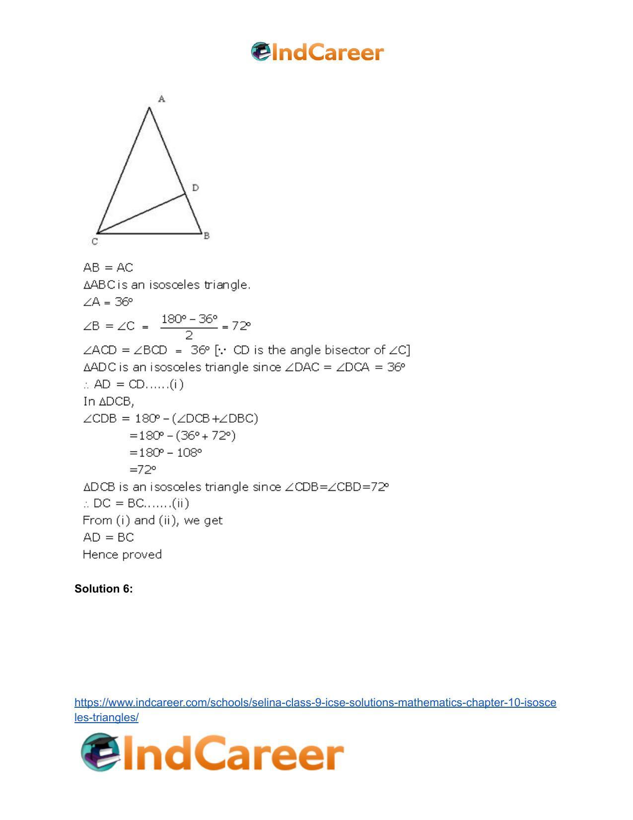 Selina Class 9 ICSE Solutions Mathematics : Chapter 10- Isosceles Triangles - Page 28
