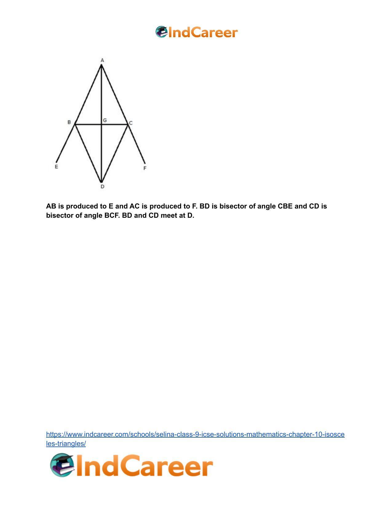 Selina Class 9 ICSE Solutions Mathematics : Chapter 10- Isosceles Triangles - Page 43