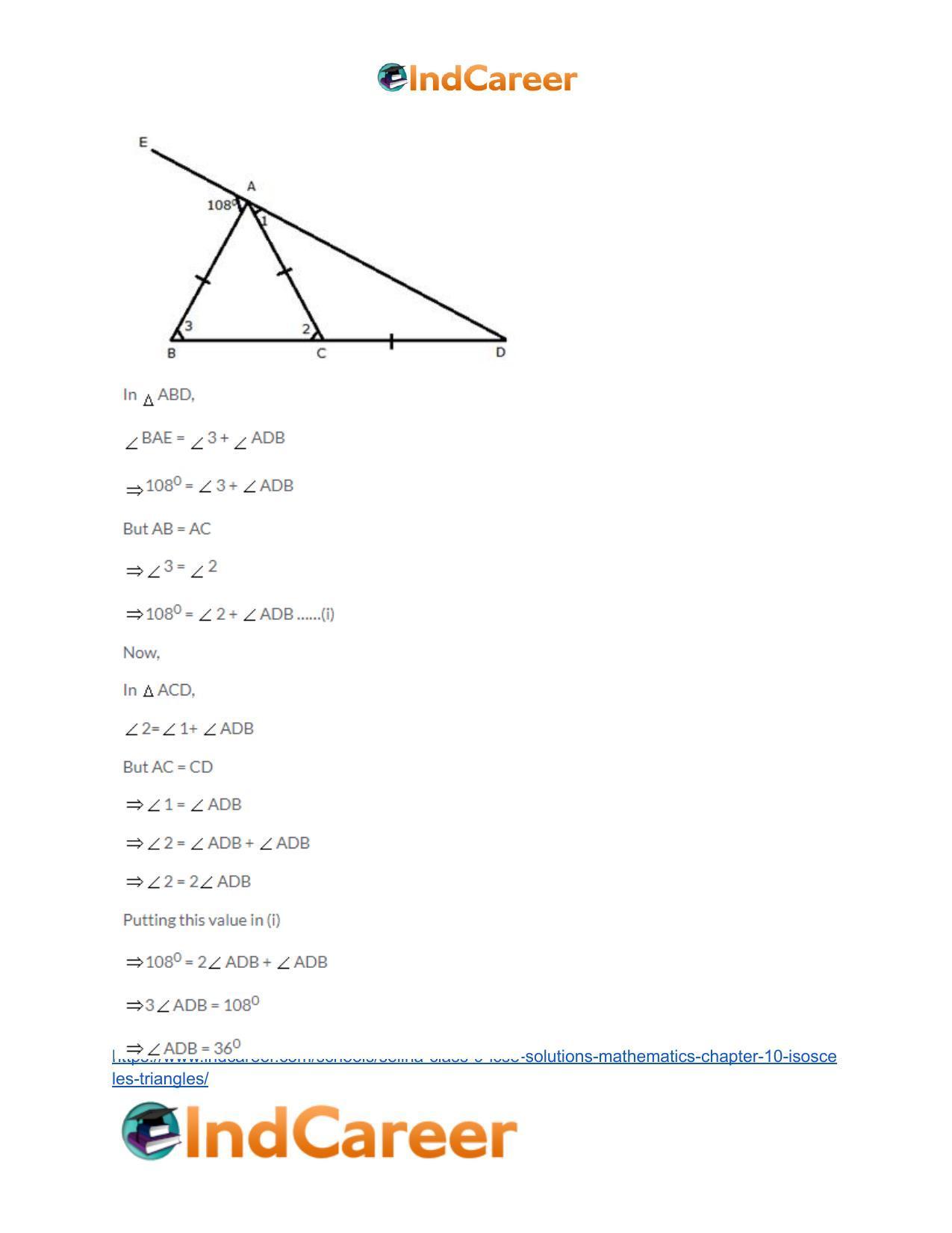 Selina Class 9 ICSE Solutions Mathematics : Chapter 10- Isosceles Triangles - Page 48