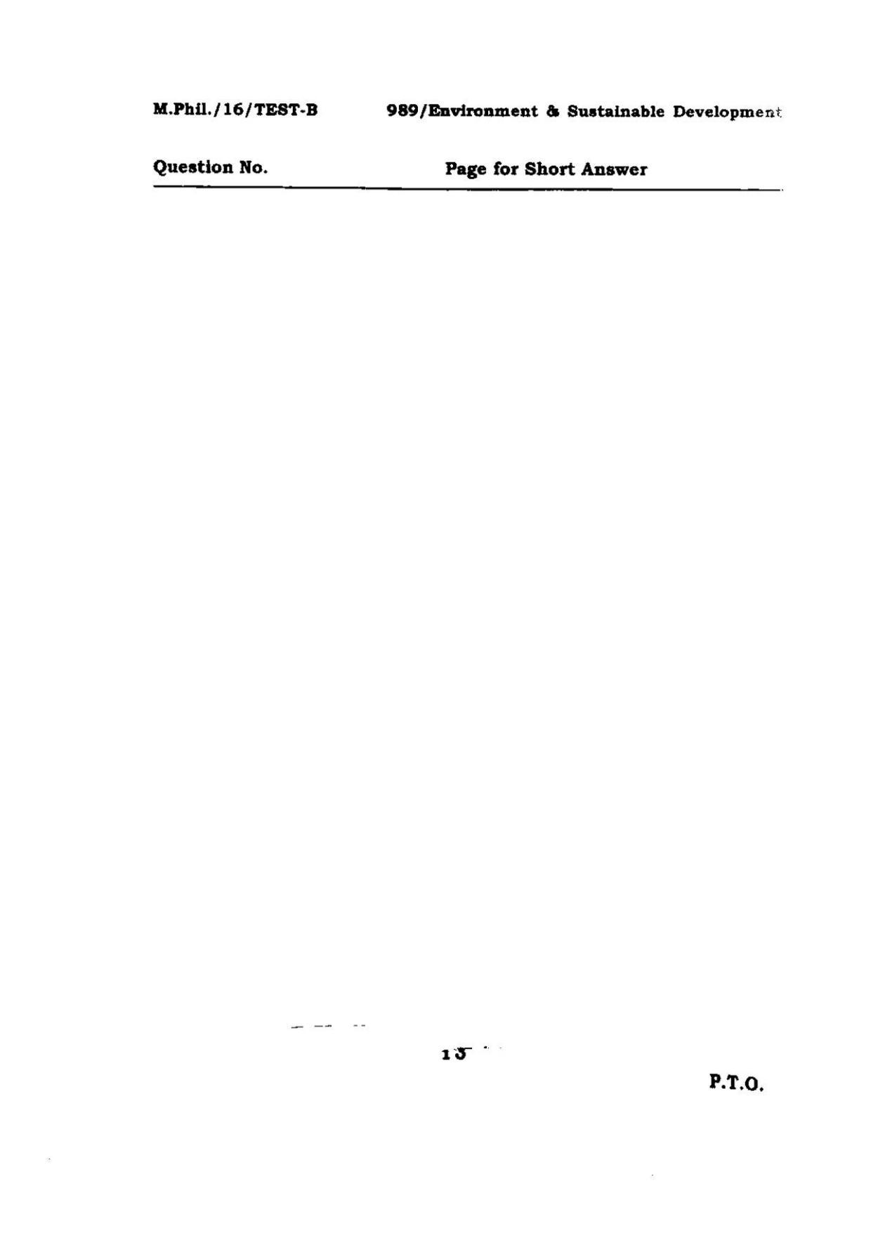 BHU RET Environment and Sustainable Development 2016 Question Paper - Page 13